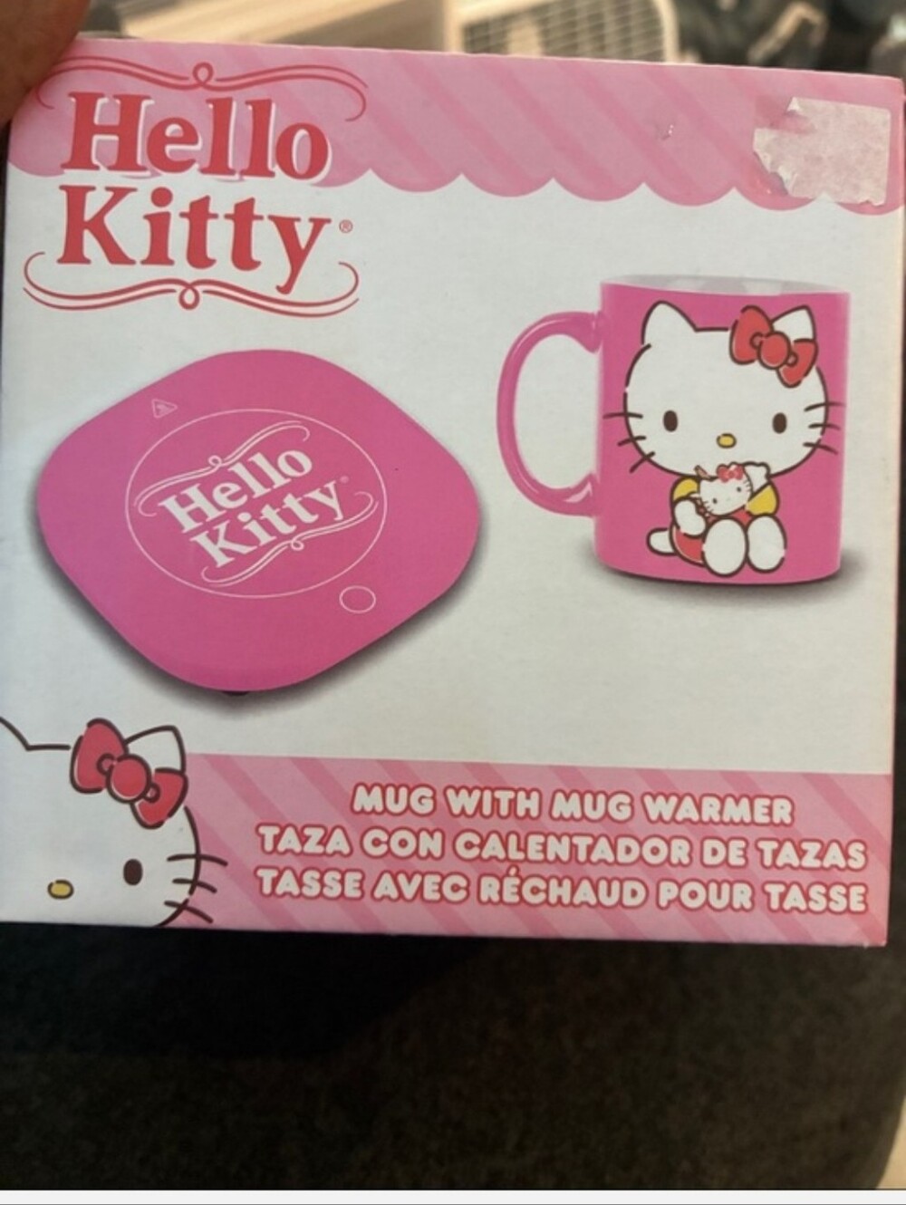Hello Kitty Pink Mug and Matching Pink Warmer Set NIB